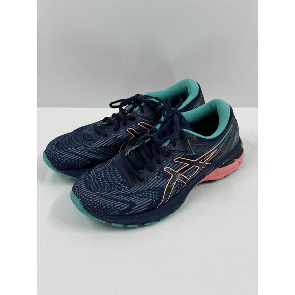 Asics Navy GT-2000 Trail Sneakers Aqua Accents Womens Shoes Size 9‎ - Picture 2 of 6